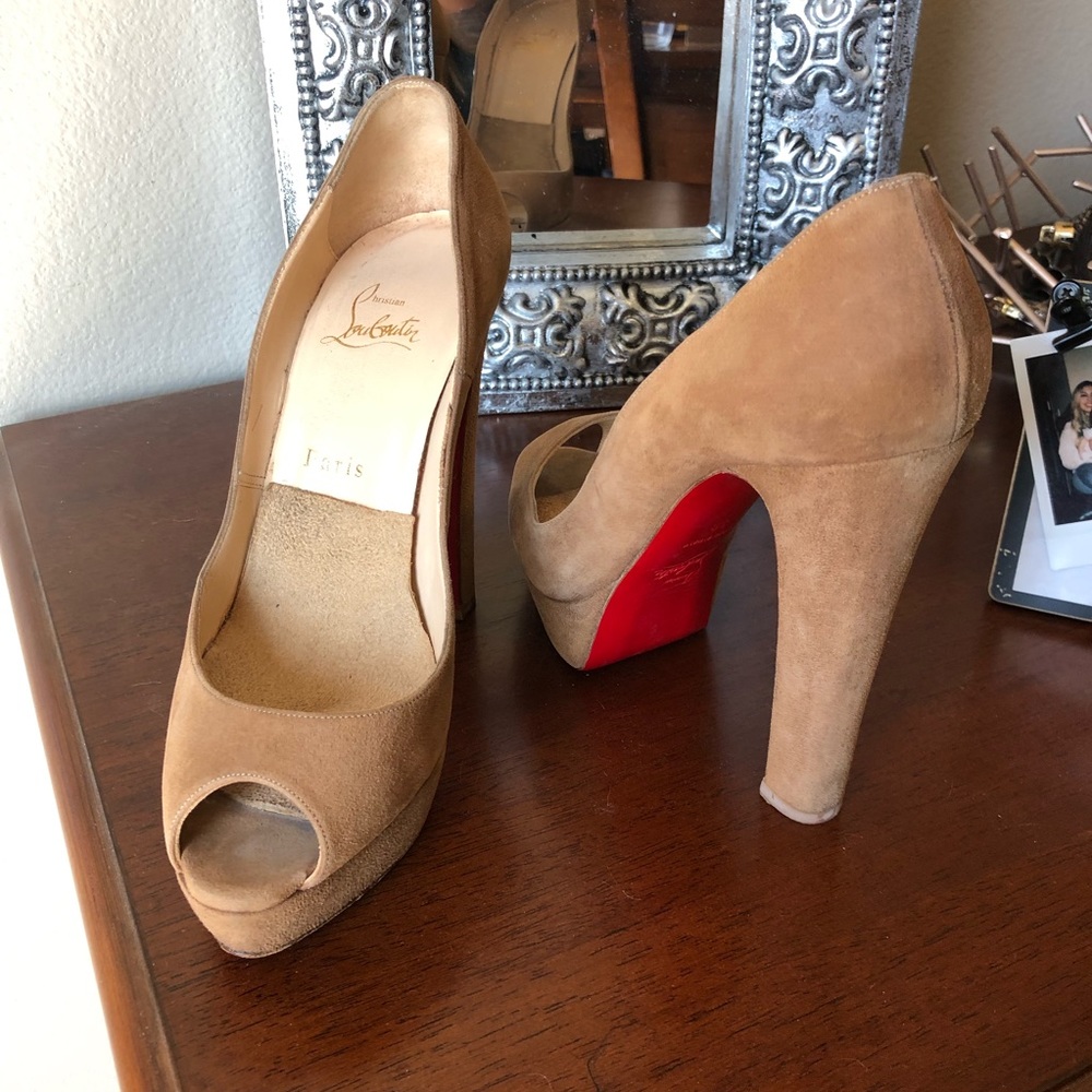 Christian louboutin platform open toe heels